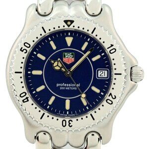 RARE Men's 38mm Tag Heuer Professional SEL 200m Blue Dial Watch! Ref: WG111A!